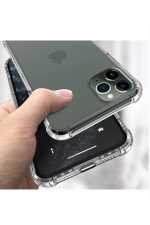 Iphone 12 Pro Max (6.7inç) Köşe Korumalı Şeffaf Silikon Kılıf - Görsel 4