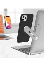 Manyetik Laptop Masaüstü Bilgisayar Cep Telefonu Tutucu Stant - Görsel 4