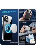 Apple Iphone 13 Mini Kılıf Magsafe Magnetic Crystal Kapak - Şeffaf - Görsel 6