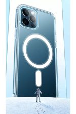 Iphone 12pro Max Kılıf Magsafe Şarj Uyumlu Şeffaf Kılıf Wireless Kapak Magsafe Özellikli Korumalı - Görsel 5