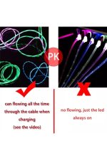 Type C Full Işıklı Hareketli Hızlı Şarj Kablo 60w 3.0a Samsung Huawei Xiaomi Renk:cosmik Pembe - Görsel 6