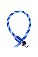 Optik Full Işıklı Mıknatıslı Örgülü Kablo 3in1 Type C Microusb Iphone 3'bir Arada Hızlı Şarj - Görsel 5