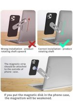 Manyetik Laptop Masaüstü Bilgisayar Cep Telefonu Tutucu Stant - Görsel 6