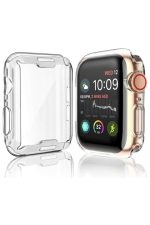 Apple Watch 1 2 3 4 5 6 Se Serisi ( 38mm ) 360 Tam Koruma Şeffaf Silikon Kılıf Premium Model - Görsel 6