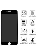 Iphone 7 - 8 6d Kavisli Temperli Hayelet Ekran Koruyucu (renk - Siyah) Kırılmaz Cam - Görsel 6