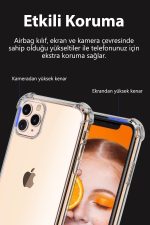 Apple Iphone 7 Plus Uyumlu Kılıf Köşe Korumalı Antishock Airbag Şeffaf Kapak - Görsel 6