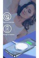 Iphone 11 12 Pro Uyumlu  Kablosuz Şarj Cihazı 15w Hızlı Şarj Manyetik Çekim Charger Type-c Kablo - Görsel 7