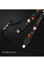 Dünyanın En Ince Micro Usb Data Hızlı Şarj Kablo Boyun Askılı Anahtarlıklı 3.0a 65wat Renk Siyah - Görsel 8