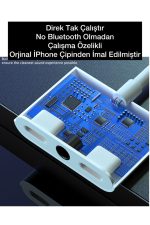 Iphone 14 13pro 12 11 X 8 7plus Ipad Aux 3in1 Kulaklık Şarj Çevirici Dönüştürücü Çoğaltıcı Kablo - Görsel 8