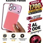 İPhone Alüminyum Dönüşümlü Kılıf Seti-Kozmik Pembe Renk (Whatsapp Üzerinden İstediğiniz Renk Modeli Yazmanız Yeterlidir) Aslan Pro Kalitesinde- Ücretsiz Kargo