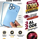 İPhone Alüminyum Dönüşümlü Kılıf Seti-Uzay Mavisi Renk (Whatsapp Üzerinden İstediğiniz Renk Modeli Yazmanız Yeterlidir) Aslan Pro Kalitesinde- Ücretsiz Kargo