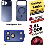 İPhone Full Dönüşüm Kiti Abis Lacivert Kaplamalı Kılıf (Whatsapp Üzerinden İstediğiniz Renk Modeli Yazmanız Yeterlidir) Aslan Pro Kalitesinde- Ücretsiz Kargo