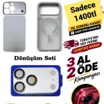 İPhone Full Dönüşüm Kiti Titanyum Gri Kaplamalı Kılıf (Whatsapp Üzerinden İstediğiniz Renk Modeli Yazmanız Yeterlidir) Aslan Pro Kalitesinde- Ücretsiz Kargo