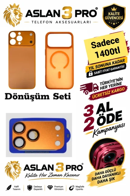 İPhone Full Dönüşüm Kiti Kozmik Lacivert Kaplamalı Kılıf (Whatsapp Üzerinden İstediğiniz Renk Modeli Yazmanız Yeterlidir) Aslan Pro Kalitesinde- Ücretsiz Kargo