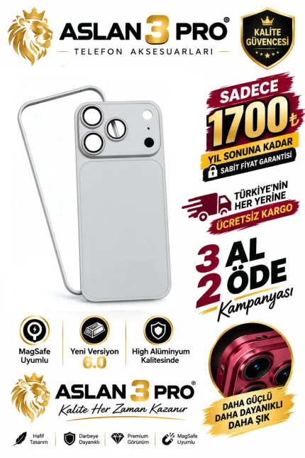İPhone Full Metal Dönüşüm Kiti Beyaz (Whatsapp Üzerinden İstediğiniz Renk Modeli Yazmanız Yeterlidir) Aslan Pro Kalitesinde- Ücretsiz Kargo