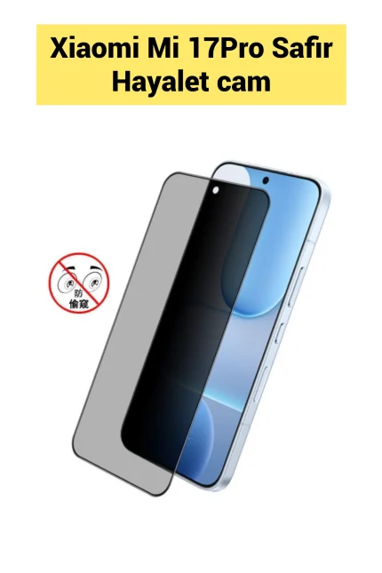 Xiaomi Mi 17Pro Hayalet Cam 9d Gizli Ekran Koruyucu Cam Tam Kaplama Siyah